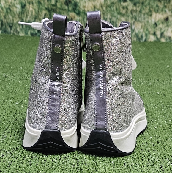 VINCE CAMUTO | GIRLS HIGH-TOP GLITTER PLATFORM SNEAKERS - - Picture 12 of 16